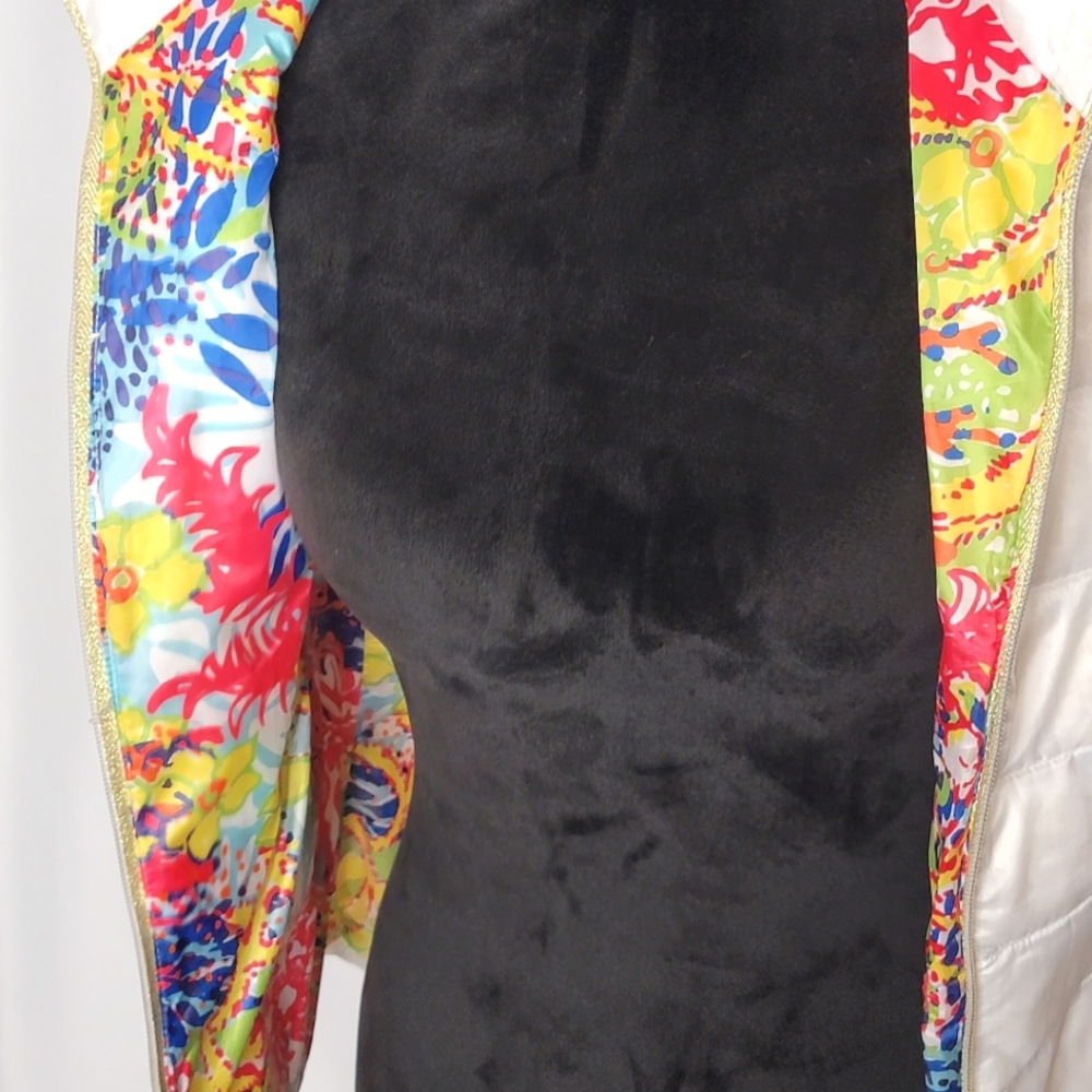 Lily Pulitzer White Down Vest Size XS. #213 - Picture 3 of 10